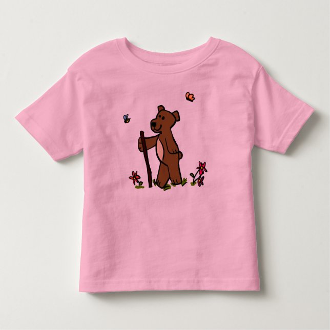 Camiseta Infantil caminhada de urso (Frente)