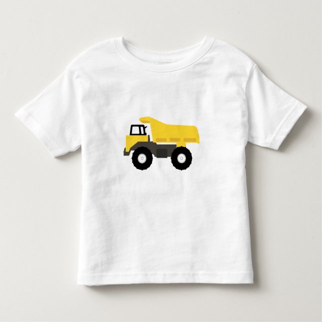 Camiseta Infantil Caminhão de Construção (Frente)