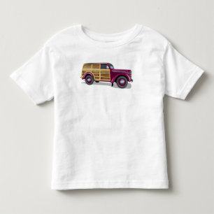 Camiseta Infantil Caminhão de entrega retro de madeira