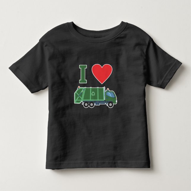 Camiseta Infantil Caminhão de lixo Amor Crianças Reciclagem (Frente)