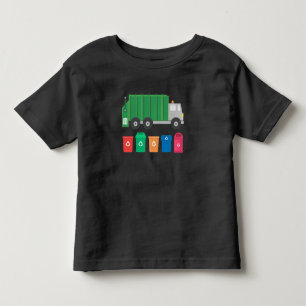 Camiseta Infantil Caminhão de lixo do presente do caminhão de lixo