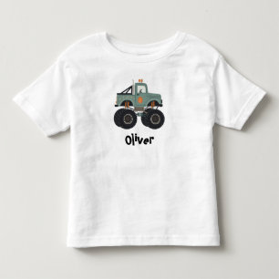 Camiseta Infantil Caminhão Monstro Boho Fofo