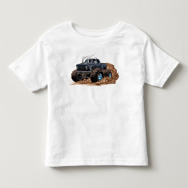 Camiseta Infantil Caminhão monstro de cartum (Frente)