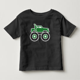 Camiseta Infantil Caminhão Monstro Verde Shamrock Dia de São Patríci