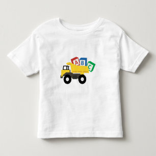 Camiseta Infantil Caminhões de Construção ABC