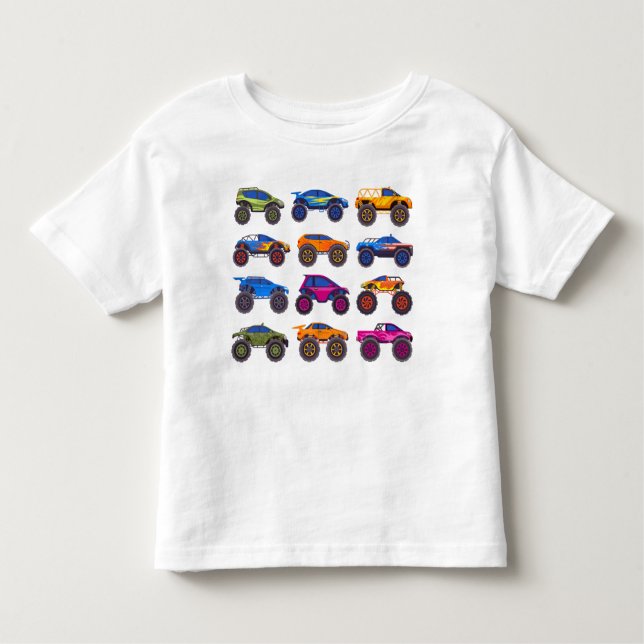 Camiseta Infantil Caminhões Monstros Esportivos Extremos (Frente)