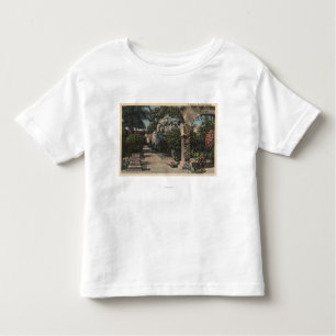 Camiseta Infantil Caminhos do jardim da missão do pátio