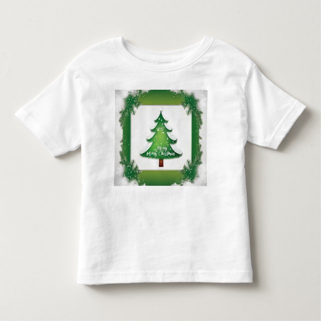 Camiseta Infantil "Camisa de T-Shirt de Natal Feliz - Diversão (Frente)