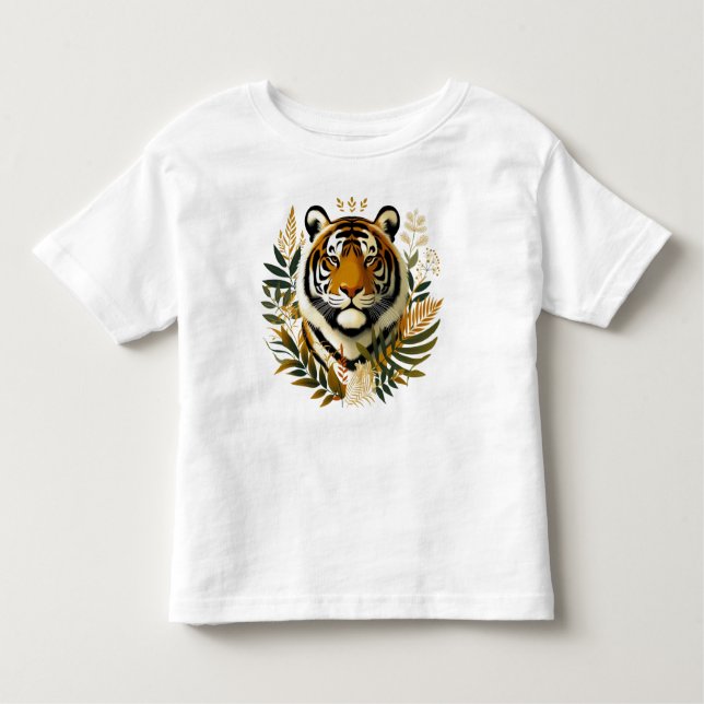 Camiseta Infantil Camisa-Design de-Tigre-Fierce (Frente)