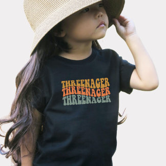 Camiseta Infantil Camisa-T-aniversário de 3 anos com Engraçado Retro