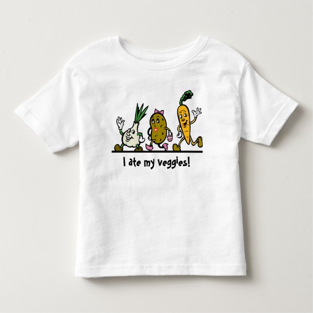 Camiseta Infantil Camisa-T da Criança de Milho de Batata de Cebola V (Frente)