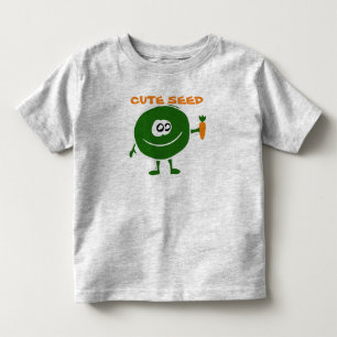 Camiseta Infantil Camisa-T de Cinza de Sementes Bonitas