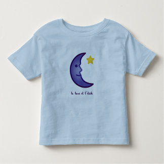 Camiseta Infantil Camisa-T de Moon e Star Toddler
