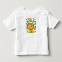 Camisa-T de Pequenas Raízes de Cartoon Lion Cub Ki