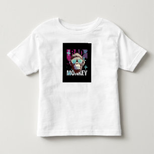 Camiseta Infantil Camisa-T do garoto - Camisa-Design do macaco