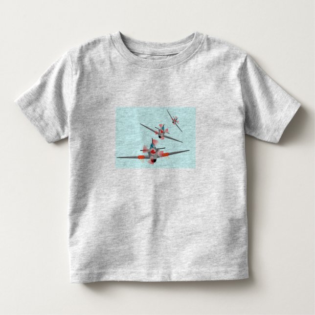 Camiseta Infantil Camisa-T infantil de "Luta de Avião". (Frente)
