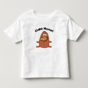 Camiseta Infantil Camisa-T Monstro do Cartoon Challah