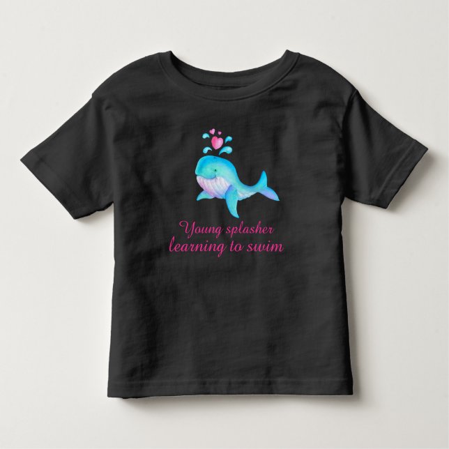 Camiseta Infantil Camiseta-de-baleia-aqua-rosa-branca-jovem-plasmado (Frente)