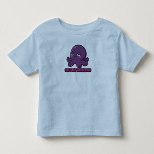 Camiseta Infantil Camisola de Bebê Polvo Kawaii Engraçado Sonolento