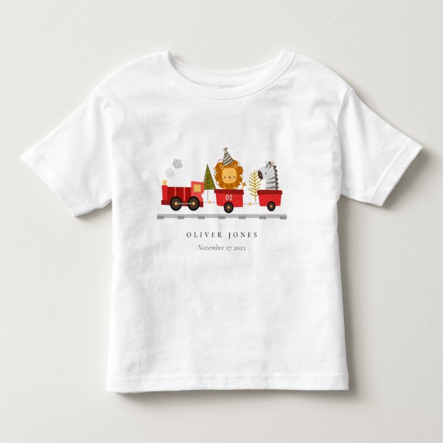 Camiseta Infantil Campanha De Animais Da Floresta Vermelha Cuja Idad (Frente)