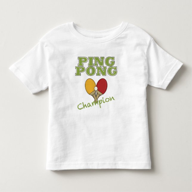 Camiseta Infantil Campeão de Pong do sibilo (Frente)