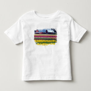 Camiseta Infantil campo de exibição de tulipas