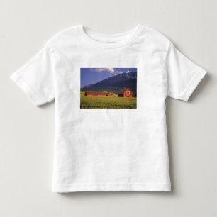 Camiseta Infantil Campo de trigo no Vale de Wallowa, logo fora