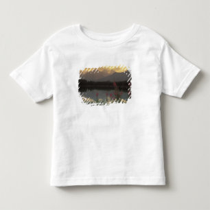 Camiseta Infantil Canadá, Alberta, Banff. Cenário do nascer do sol d