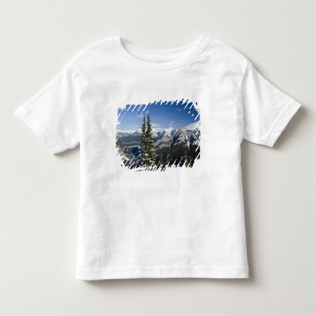 Camiseta Infantil Canadá, Alberta, Banff. Vistas do Vale do Arco (Frente)