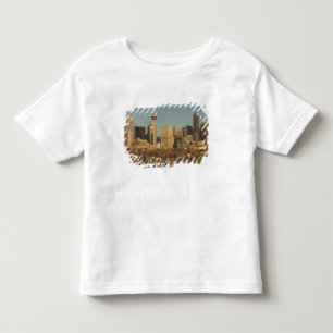 Camiseta Infantil Canadá, Alberta, Calgary: Silhueta da Cidade a par