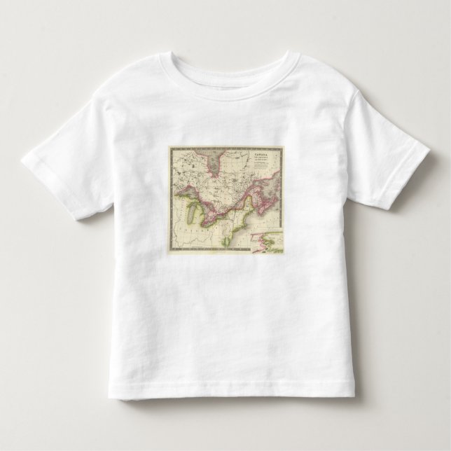 Camiseta Infantil Canadá, Brusnwick novo, e Nova Escócia (Frente)