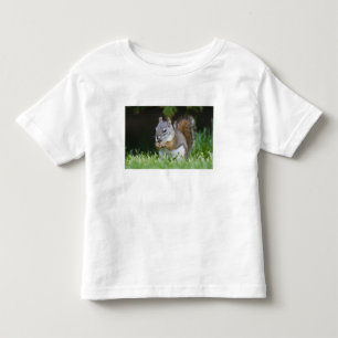 Camiseta Infantil Canadá, Colúmbia Britânica, Esquilo Vermelho Pinhe