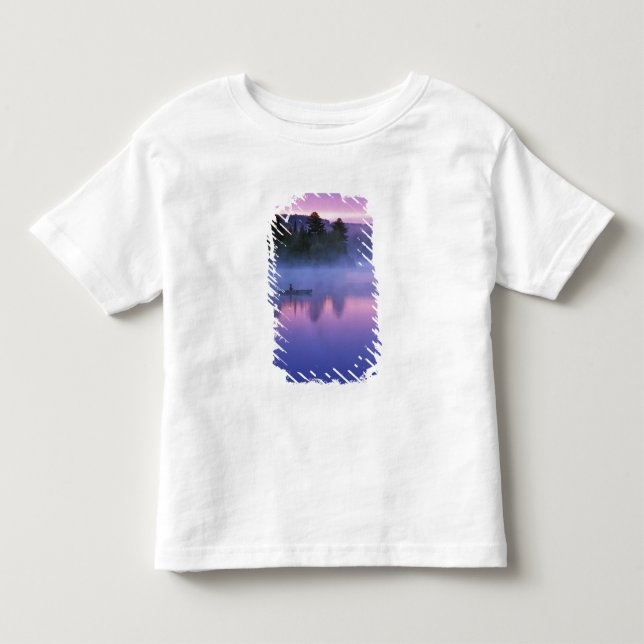 Camiseta Infantil Canadá, Ontário, Parque Algonguin, Canoísta (Frente)