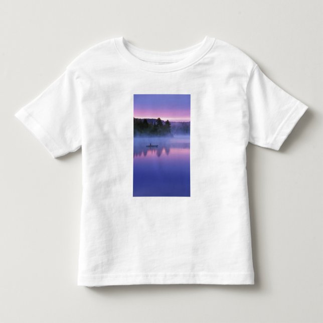 Camiseta Infantil Canadá, Ontário, Parque Algonguin, Canoísta em (Frente)