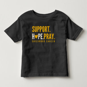 Camiseta Infantil cancer de infância dá esperança reze Toddler T-Shi