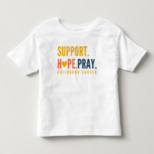 Camiseta Infantil cancer de infância dá esperança reze Toddler T-Shi