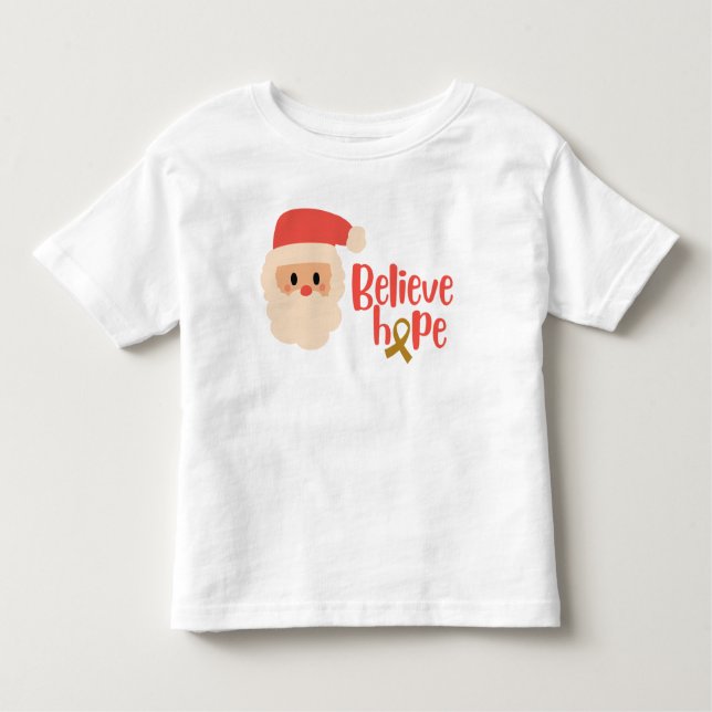 Camiseta Infantil cancer de infância Natal Natal Toddler T-Shirt (Frente)