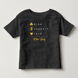 Camiseta Infantil cancer de infância nome personalizado Toddler T-Sh