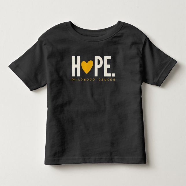 Camiseta Infantil cancer de infância Ouro ESPERANÇA Toddler T-Shirt (Frente)