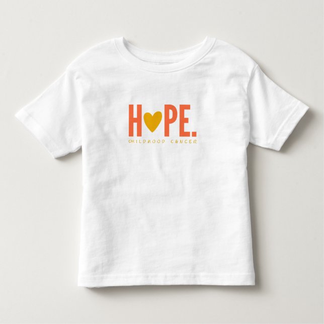 Camiseta Infantil cancer de infância Ouro ESPERANÇA Toddler T-Shirt (Frente)