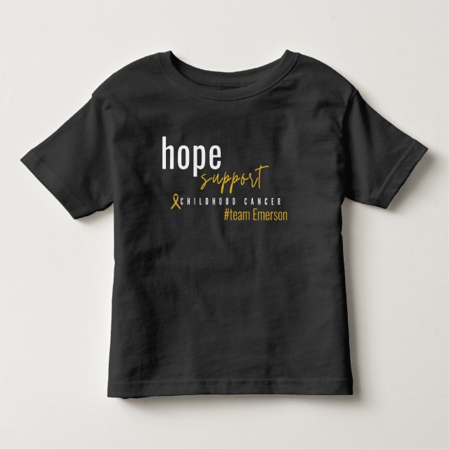 Camiseta Infantil cancer de infância Personalizado #nome do time Tod (Frente)