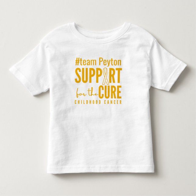 Camiseta Infantil cancer de infância suporte personalizado Toddler T (Frente)