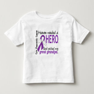 Camiseta Infantil Câncer de pâncreas do vovô do herói necessári