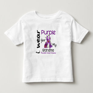 Camiseta Infantil Câncer de pâncreas eu visto o roxo para minha av