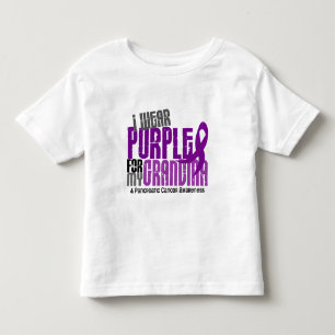 Camiseta Infantil Câncer de pâncreas eu visto o roxo para minha av