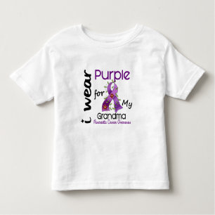 Camiseta Infantil Câncer de pâncreas eu visto o roxo para minha avó