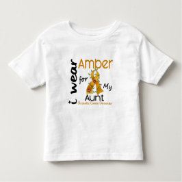 Camiseta Infantil Cancer do apêndice eu visto o âmbar para minha tia