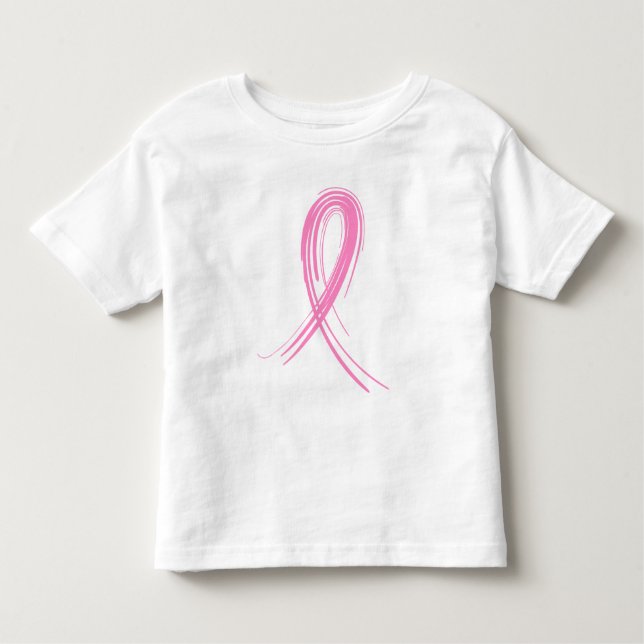 Camiseta Infantil Cancro da mama cor-de-rosa da fita 2 (Frente)
