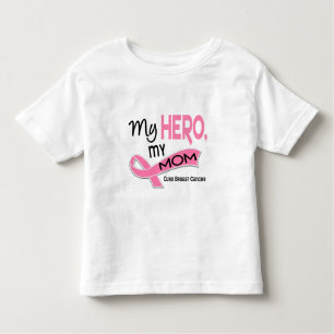 Camiseta Infantil Cancro da mama MEU HERÓI, MINHA MAMÃ 42