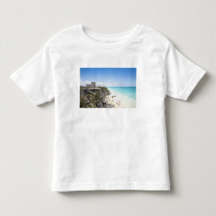 Camiseta Infantil Cancun, Quintana Roo, México - Ruínas em uma colin